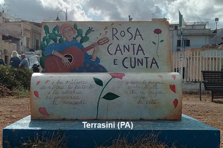 Panchina dedicata a Rosa Balistreri. Terrasini PA.